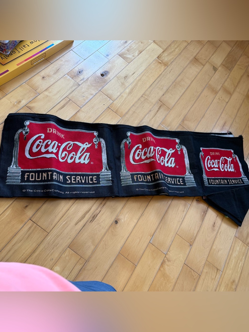 Coca-Cola Black and Red Fountain Service Banner Panel